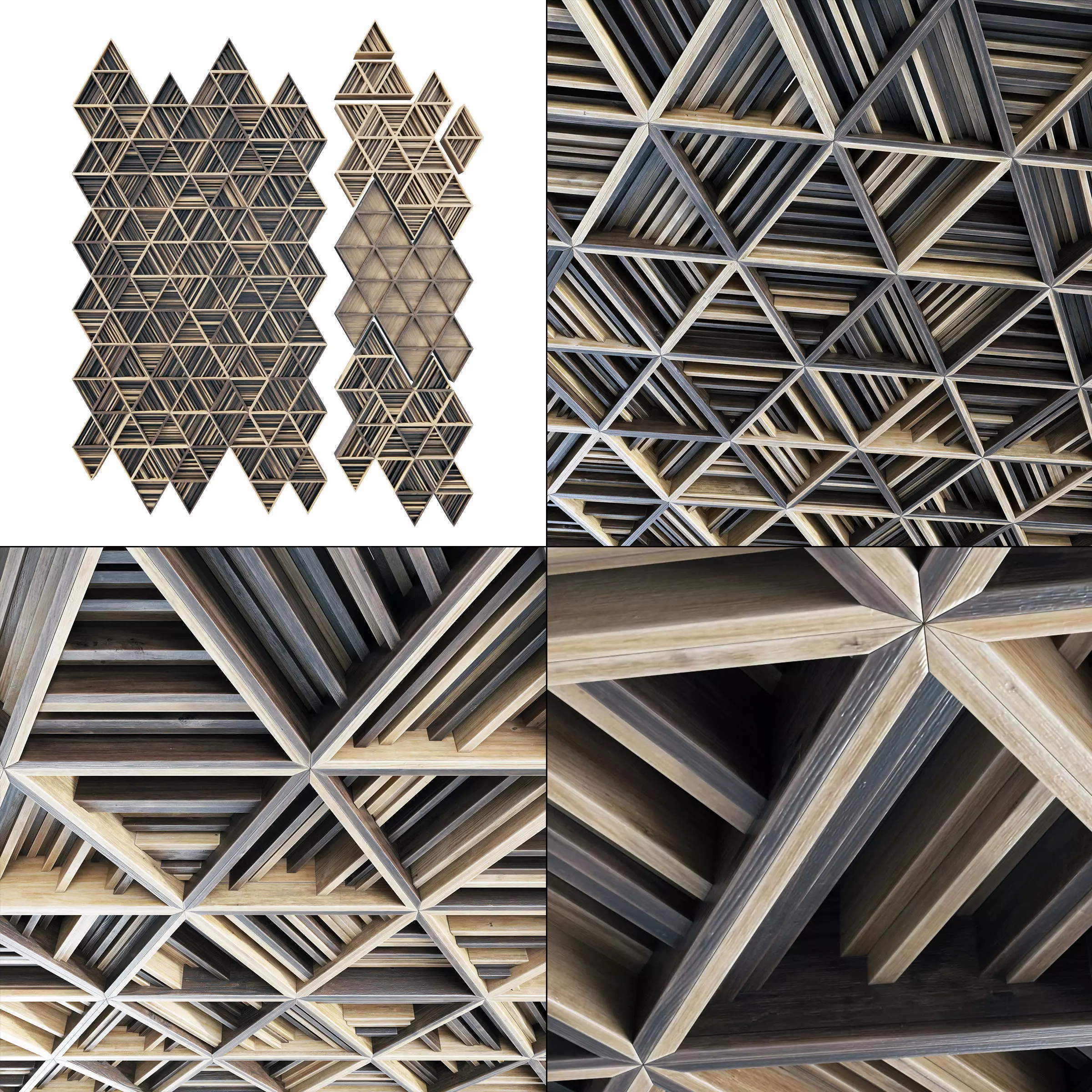 Ceiling parametric Triangle rail n3  3D model_0