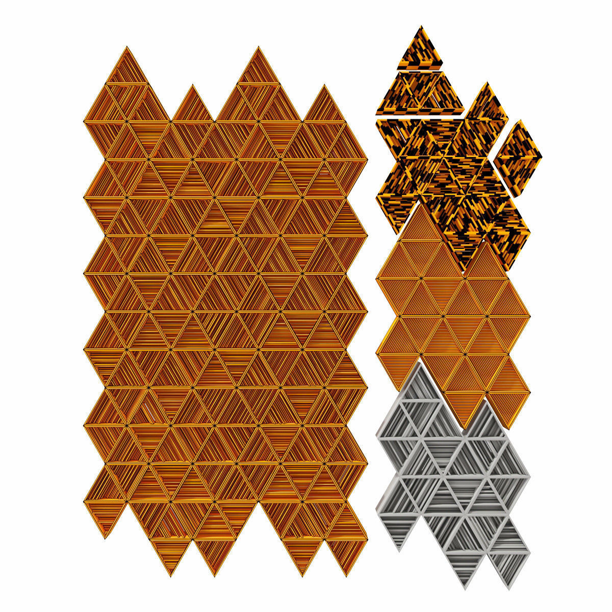 Ceiling parametric Triangle rail n3  3D model_26