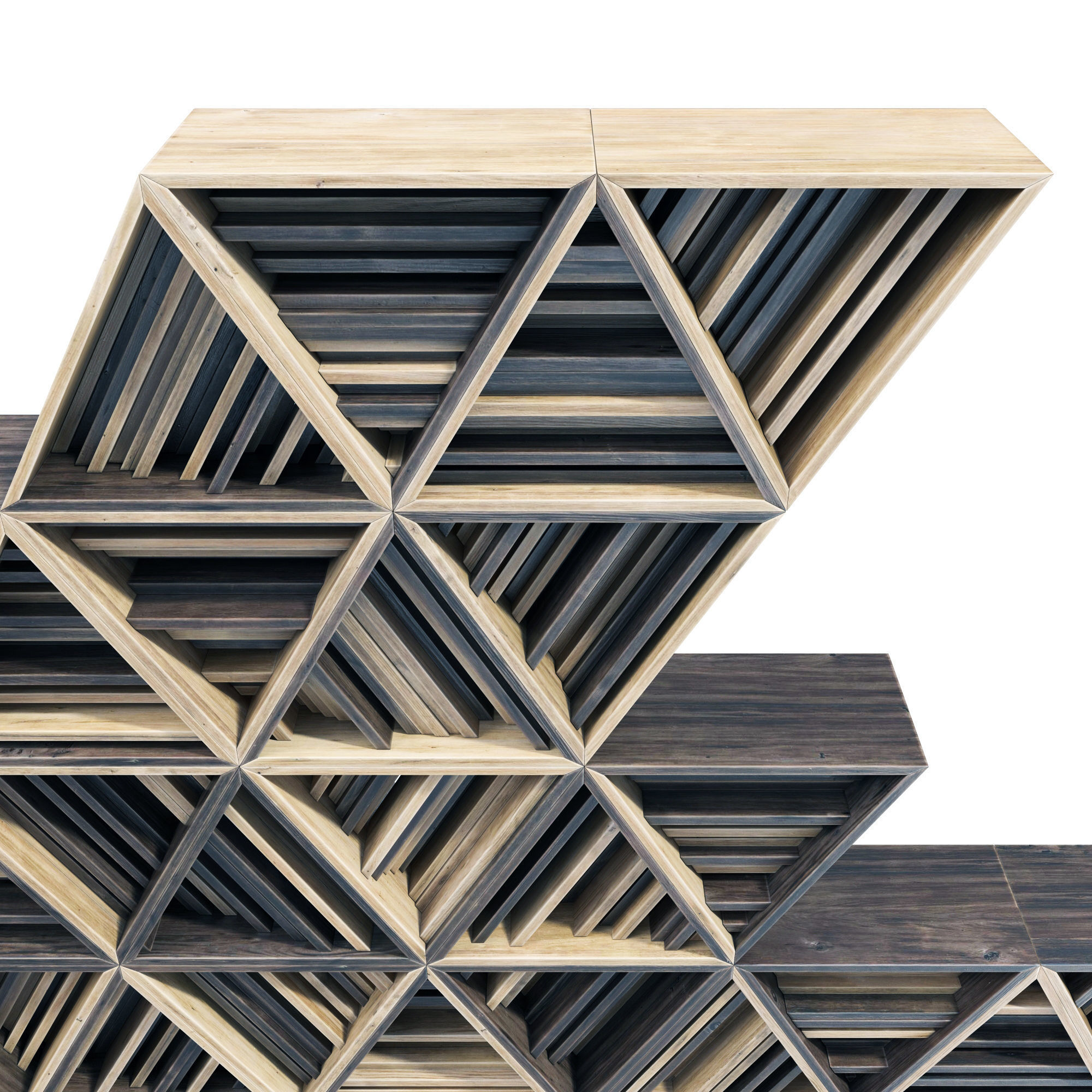 Ceiling parametric Triangle rail n3  3D model_23