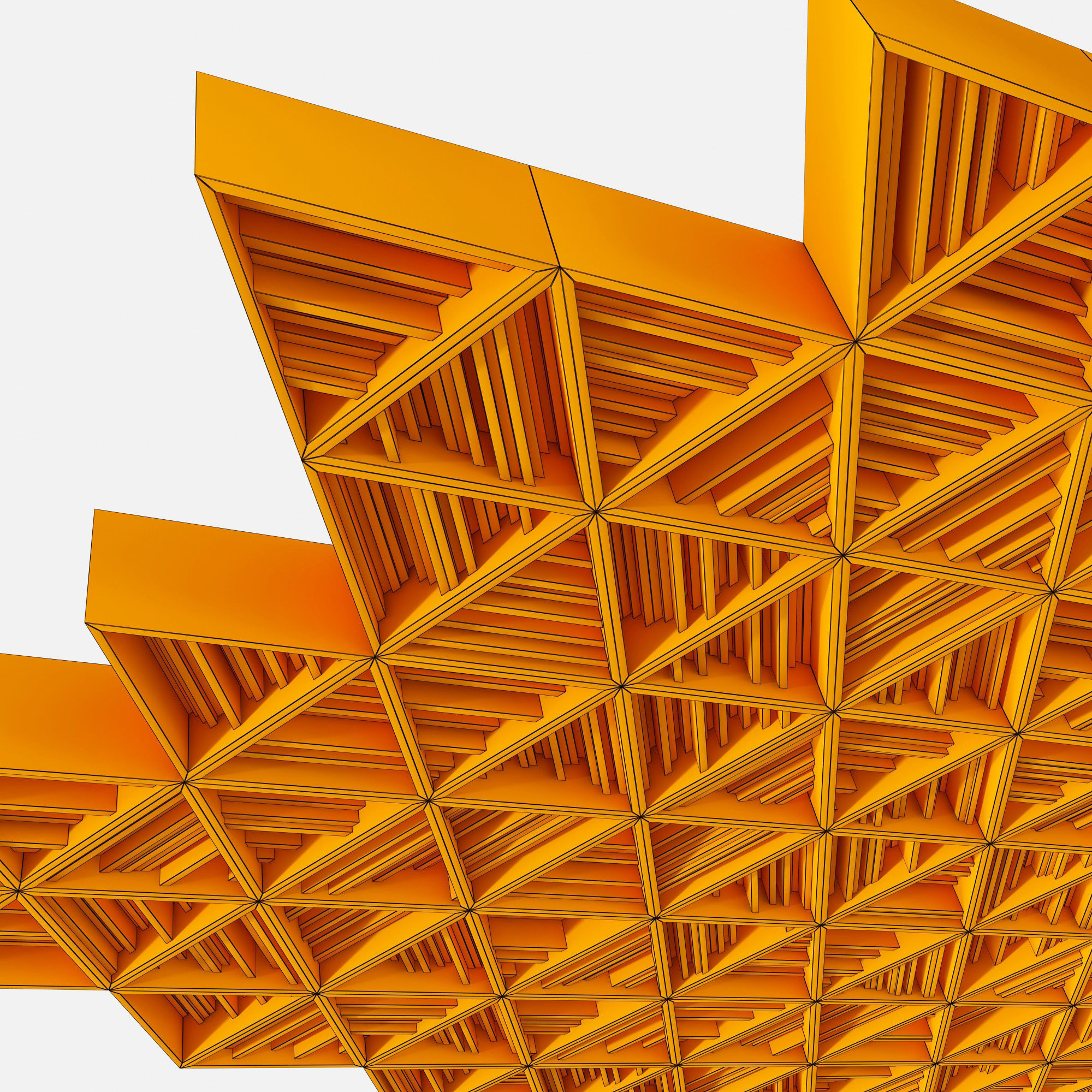 Ceiling parametric Triangle rail n3  3D model_30