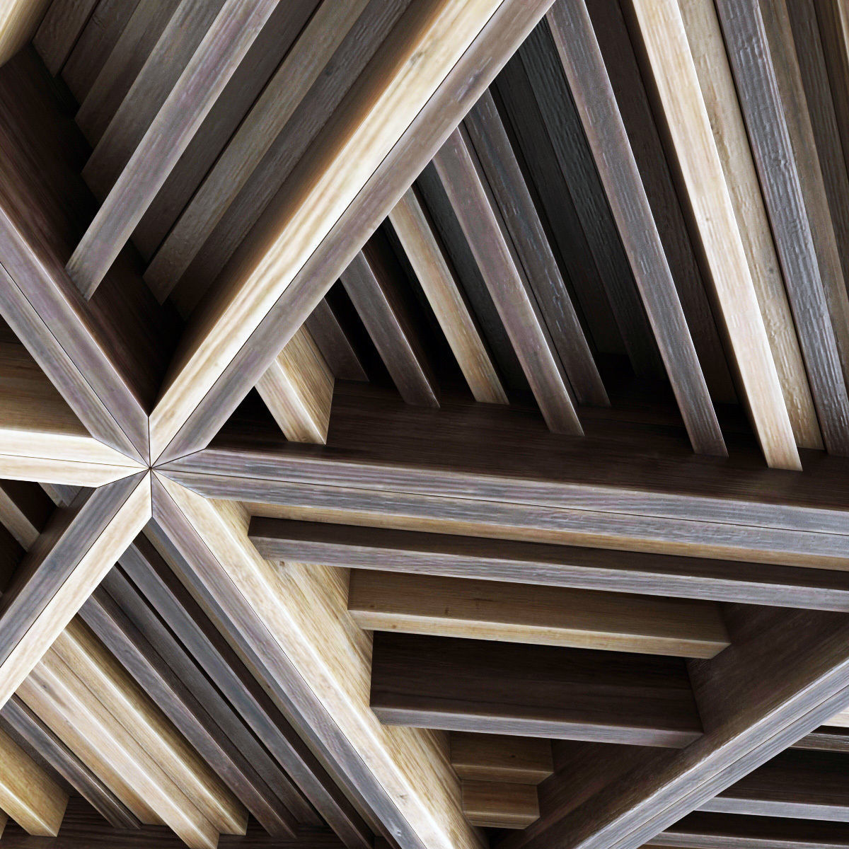 Ceiling parametric Triangle rail n3  3D model_14