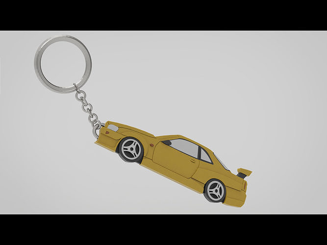 R34 GTR Keychain Free 3D model