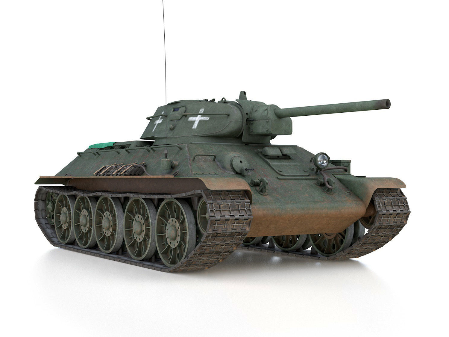 T-34-76 - Model 1942 - Soviet tank in Italian Service 3D model_8