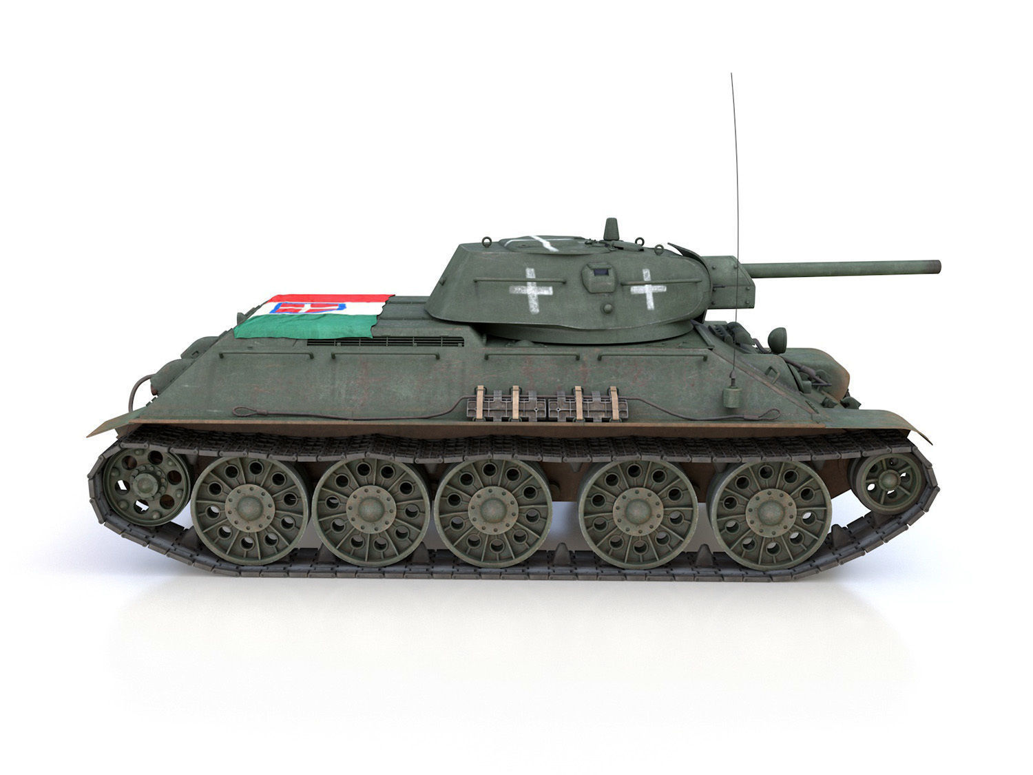 T-34-76 - Model 1942 - Soviet tank in Italian Service 3D model_6