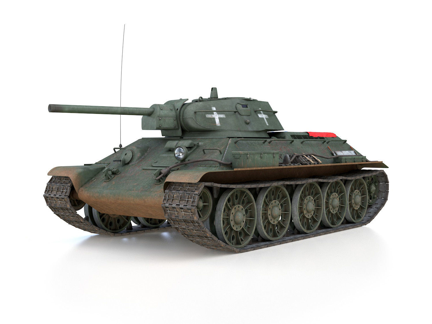 T-34-76 - Model 1942 - Soviet tank in Italian Service 3D model_1