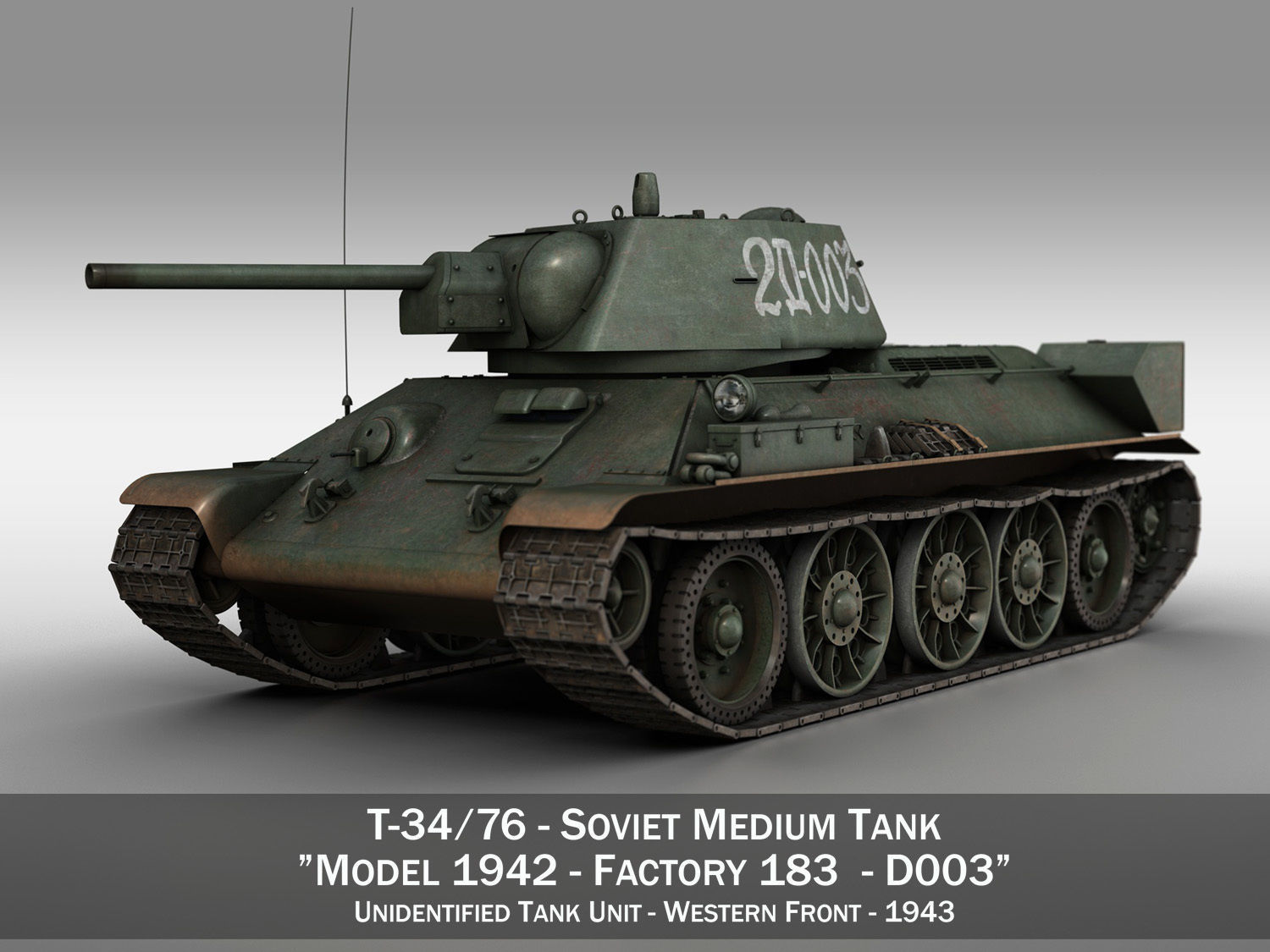 T-34-76 - Model 1942 - Soviet medium tank - D003