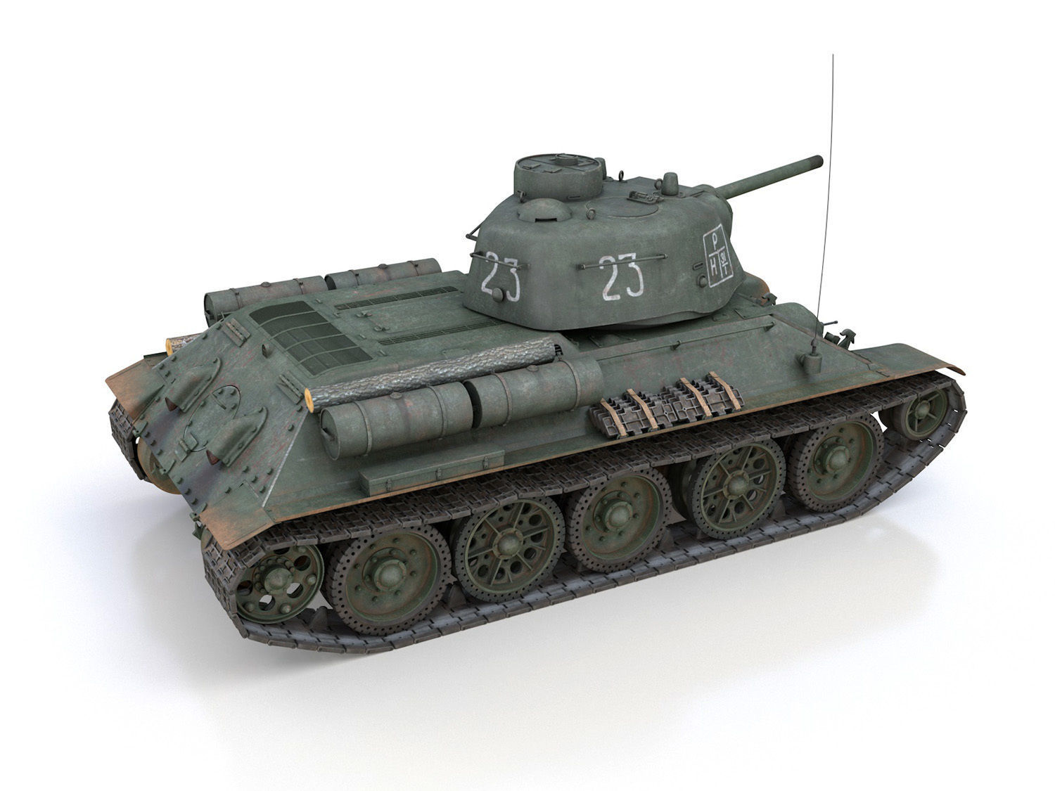 T-34-76 UZTM- Model 1943 - Soviet tank - 23 3D model_5