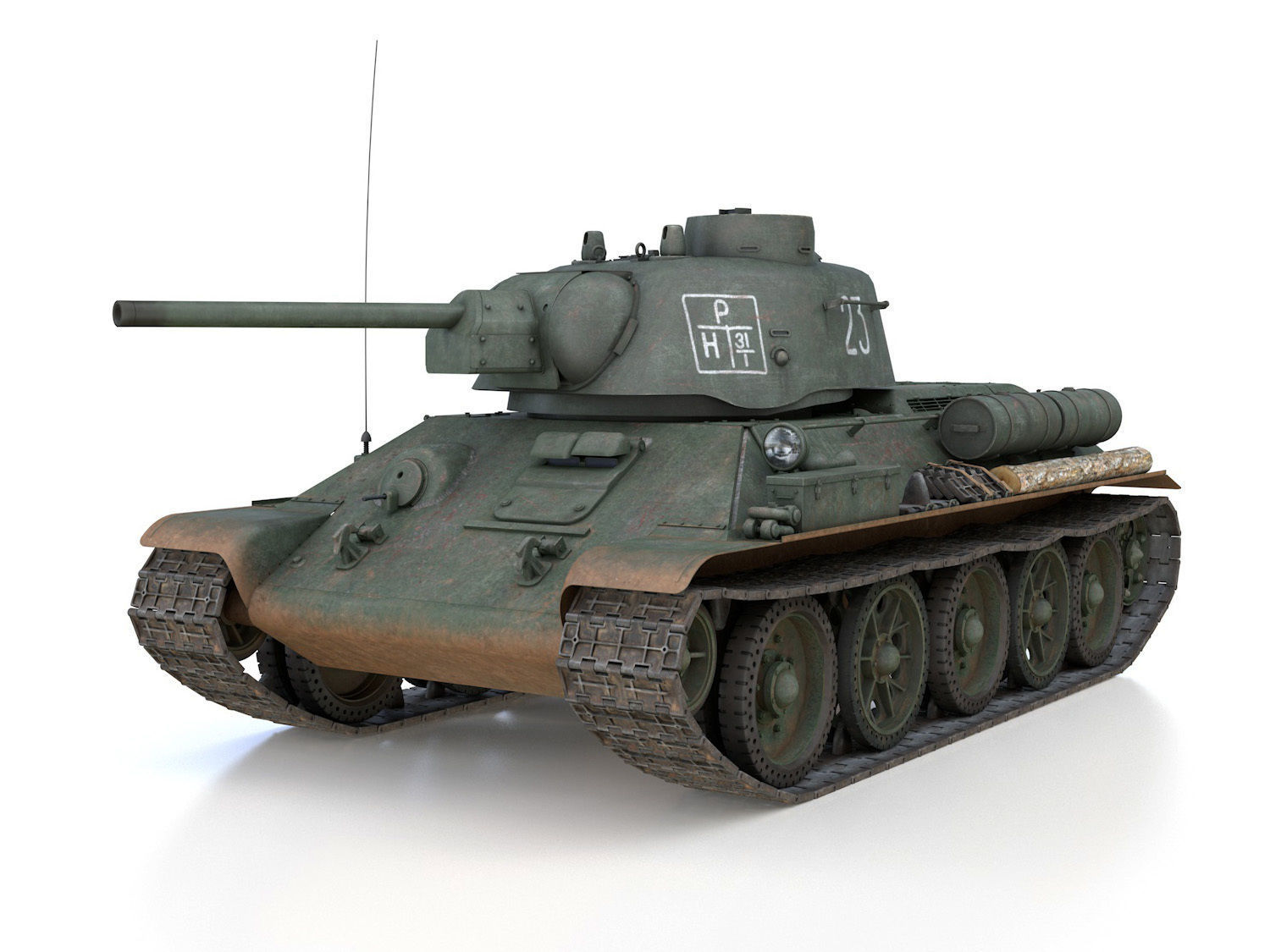 T-34-76 UZTM- Model 1943 - Soviet tank - 23 3D model_1