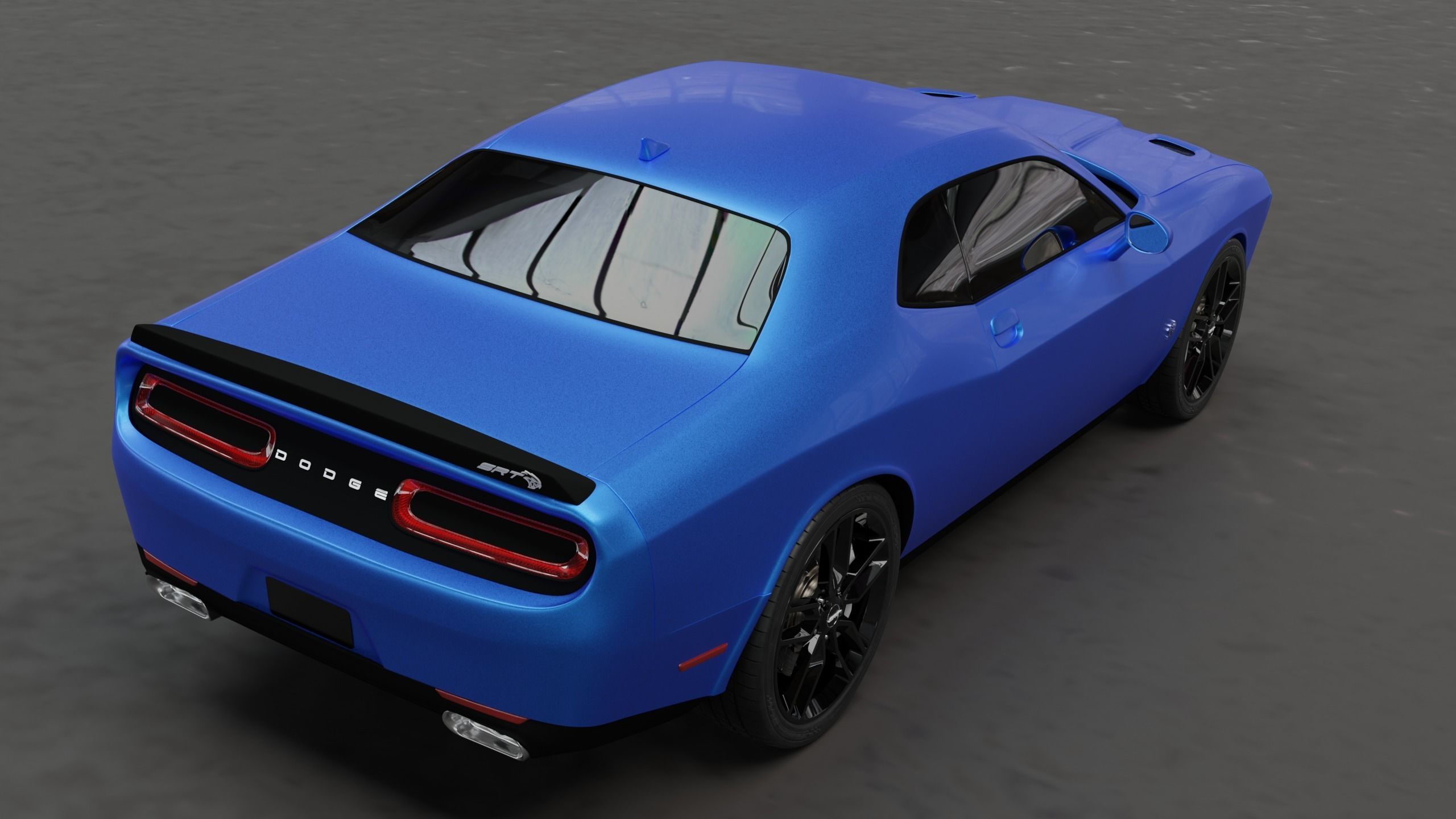 Dodge Challenger SRT Hellcat Low-poly 3D model_6