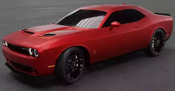 Dodge Challenger SRT Hellcat Low-poly 3D model