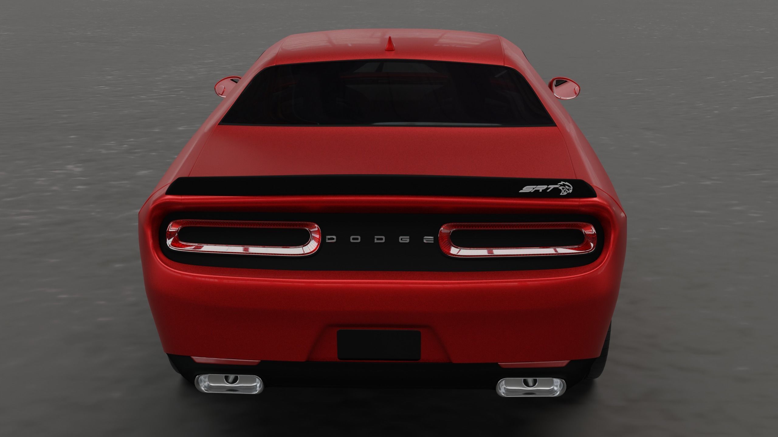 Dodge Challenger SRT Hellcat Low-poly 3D model_10