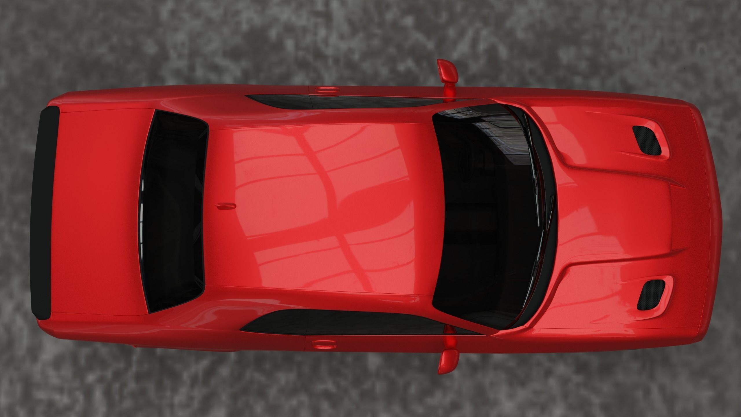 Dodge Challenger SRT Hellcat Low-poly 3D model_9