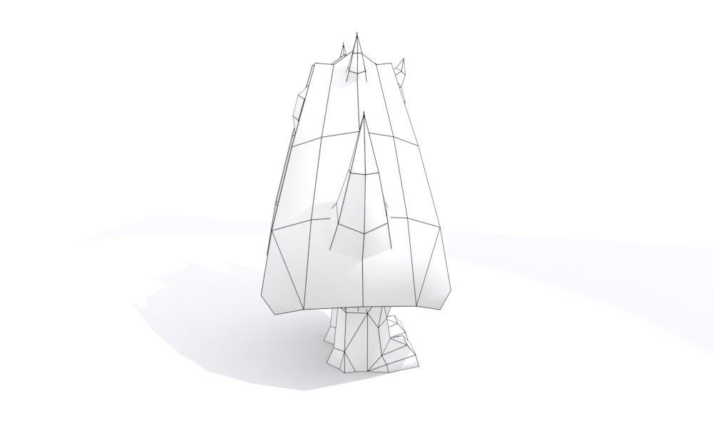 Robot lowpoly with horns Low-poly 3D model_14