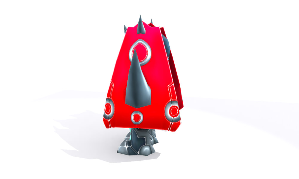 Robot lowpoly with horns Low-poly 3D model_10