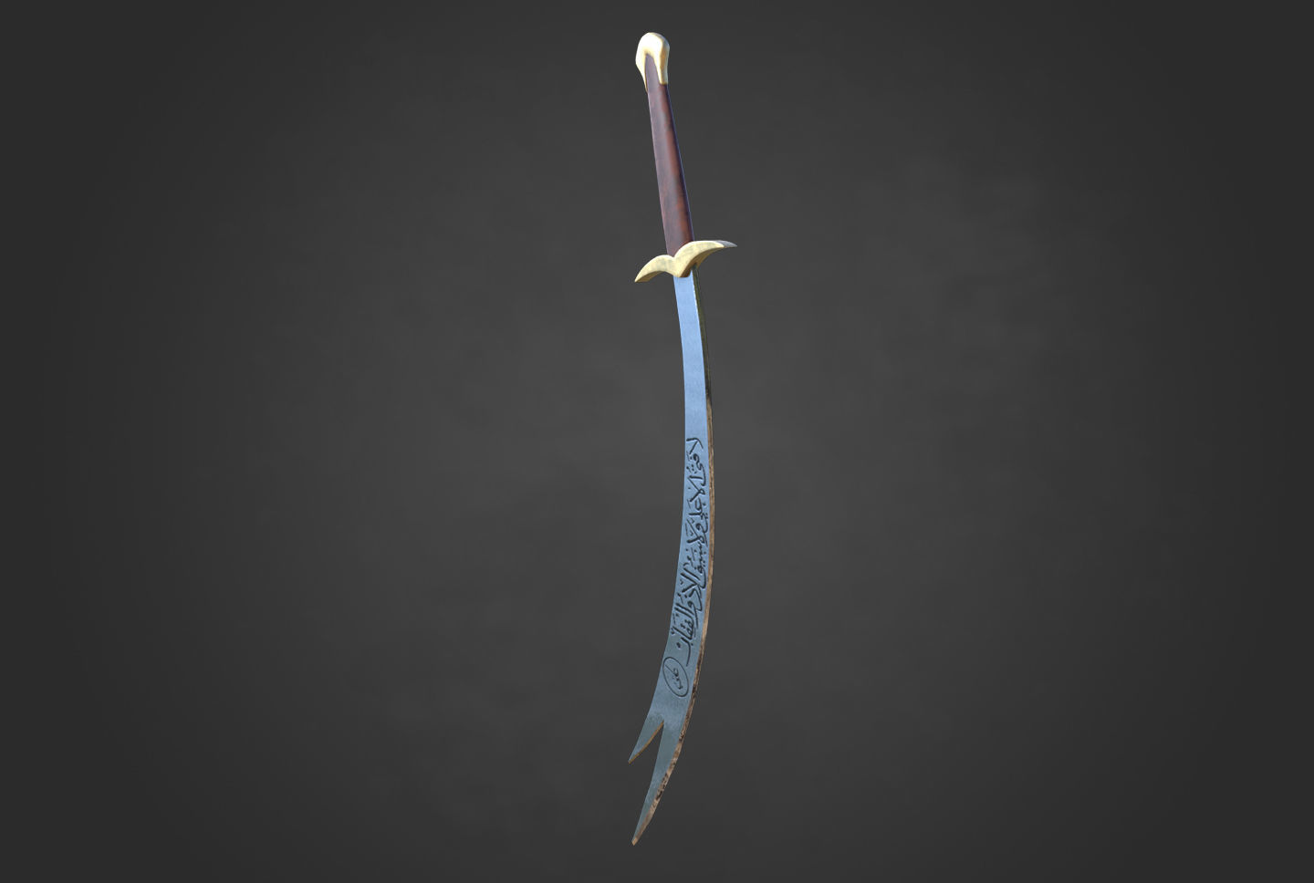 Zulfiqar Sword Low-poly 3D model_5