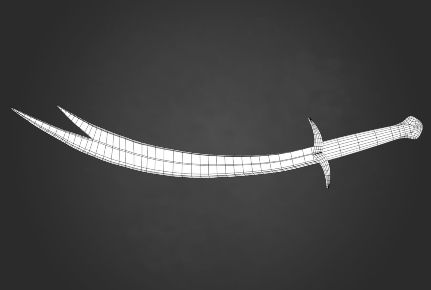 Zulfiqar Sword Low-poly 3D model_3