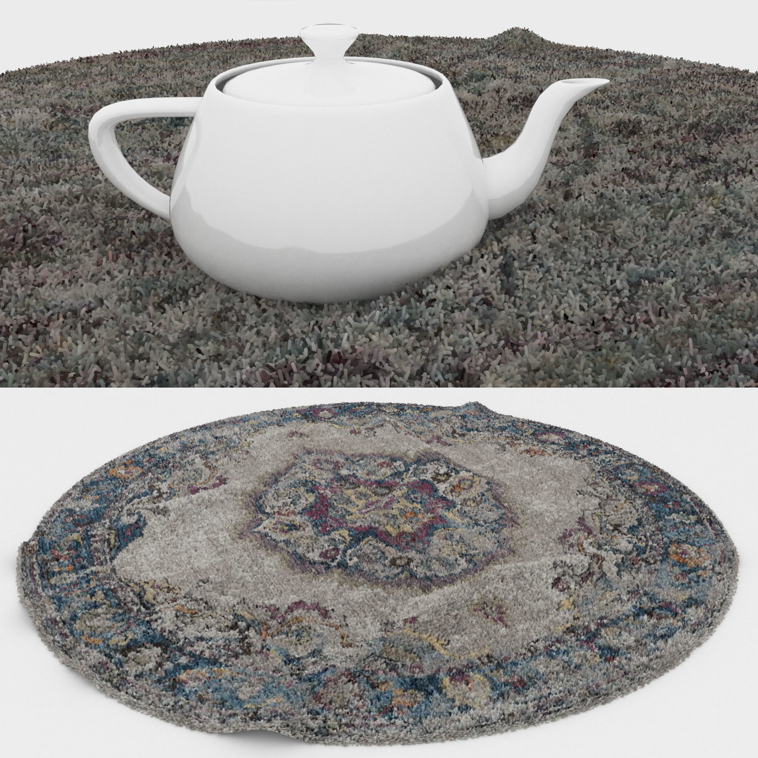 Round Rug Set 37 3D model_2