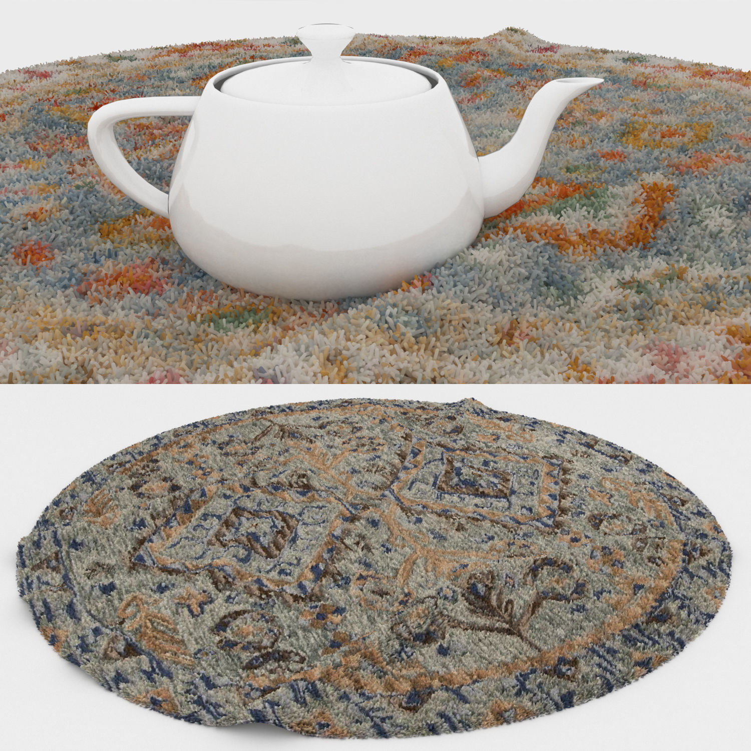 Round Rug Set 39 3D model_2