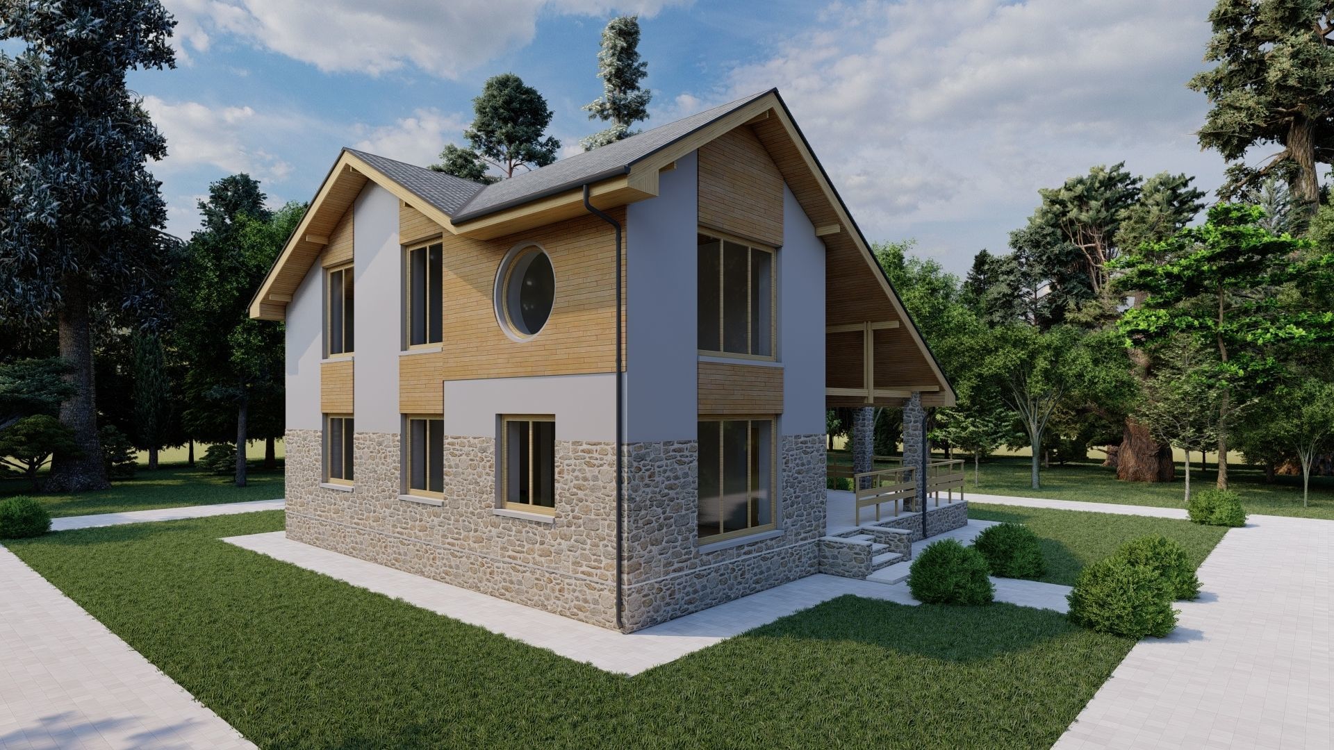 Vacation home 3D model_2