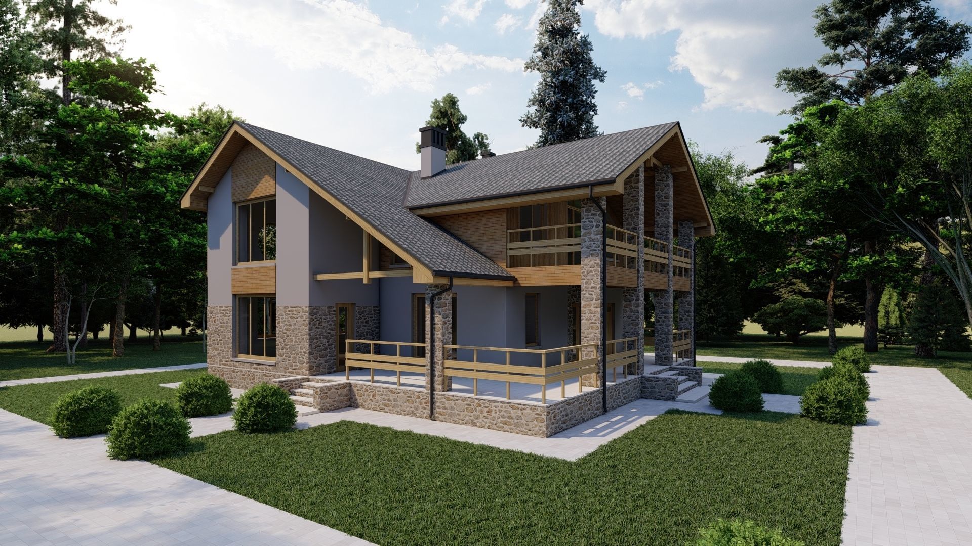 Vacation home 3D model_1