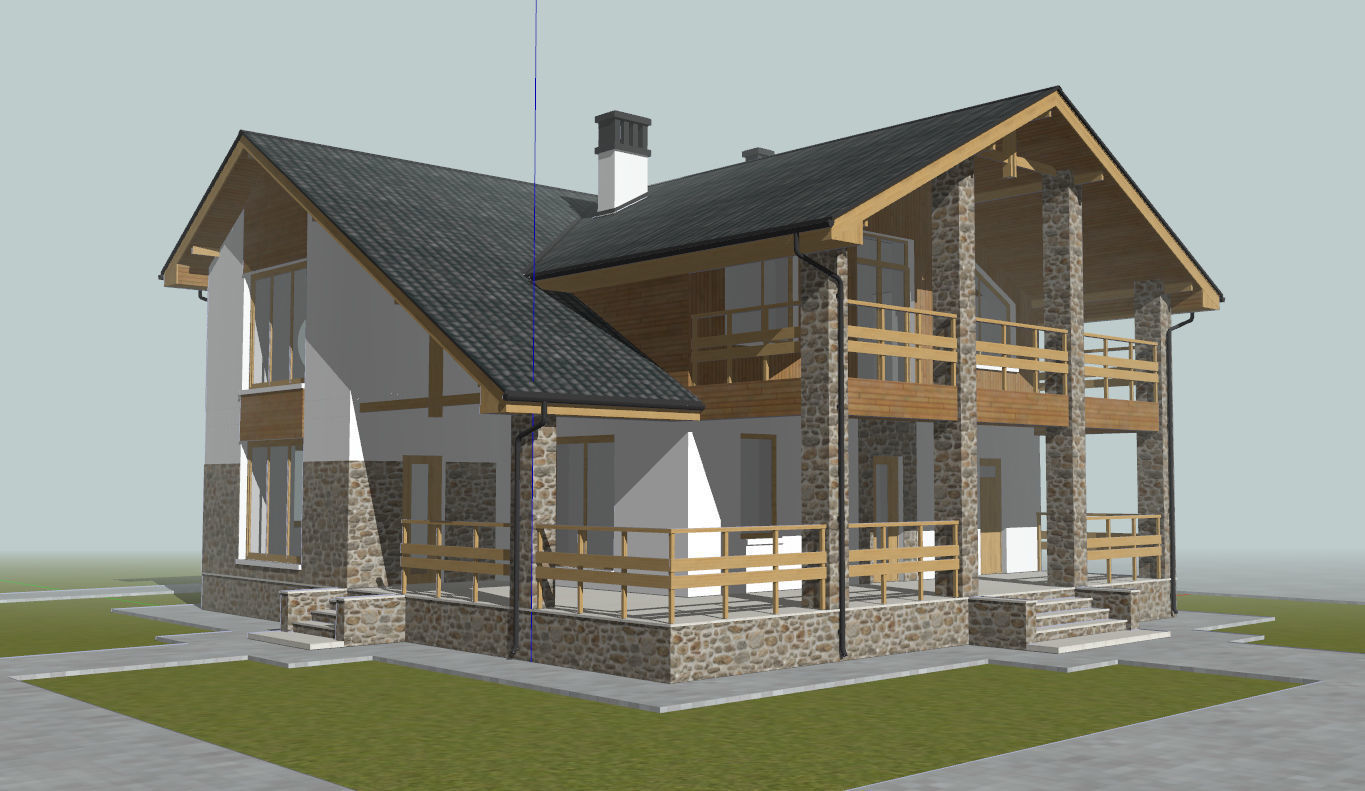 Vacation home 3D model_4