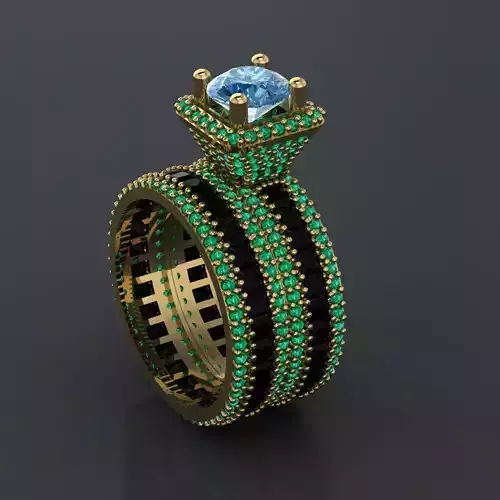 GC GOLD Y283- Diamond gold Ring 