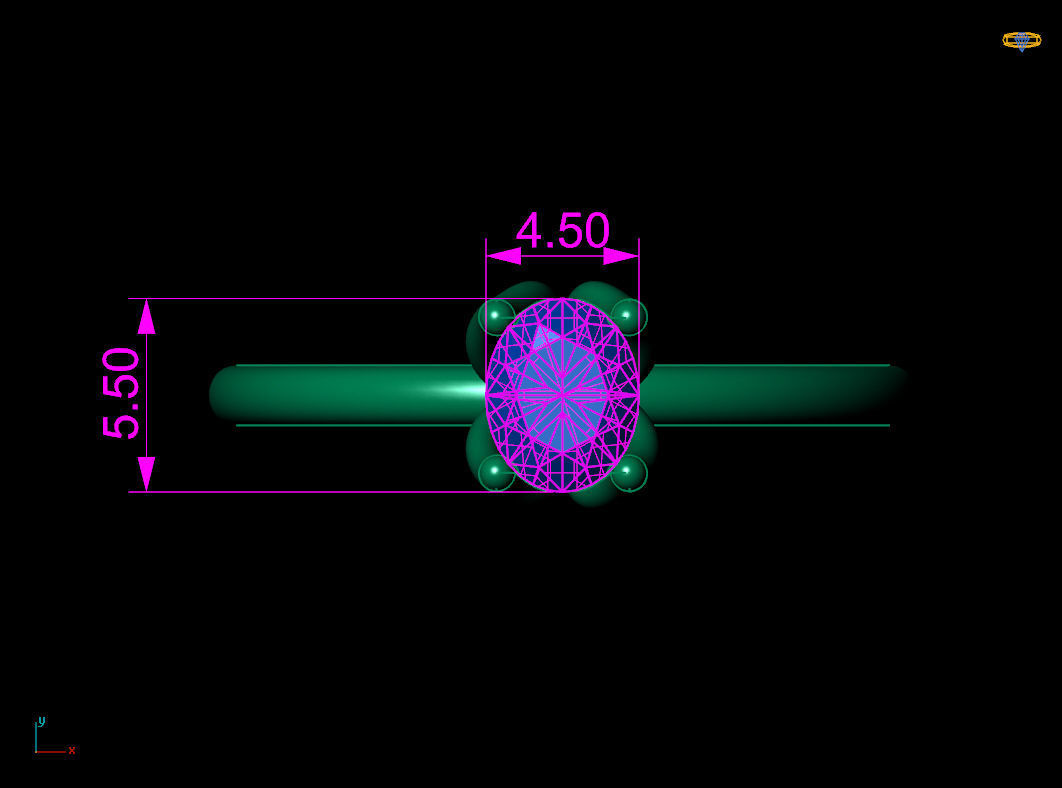 GC GOLD Y286- Diamond gold Ring 3D print model_4
