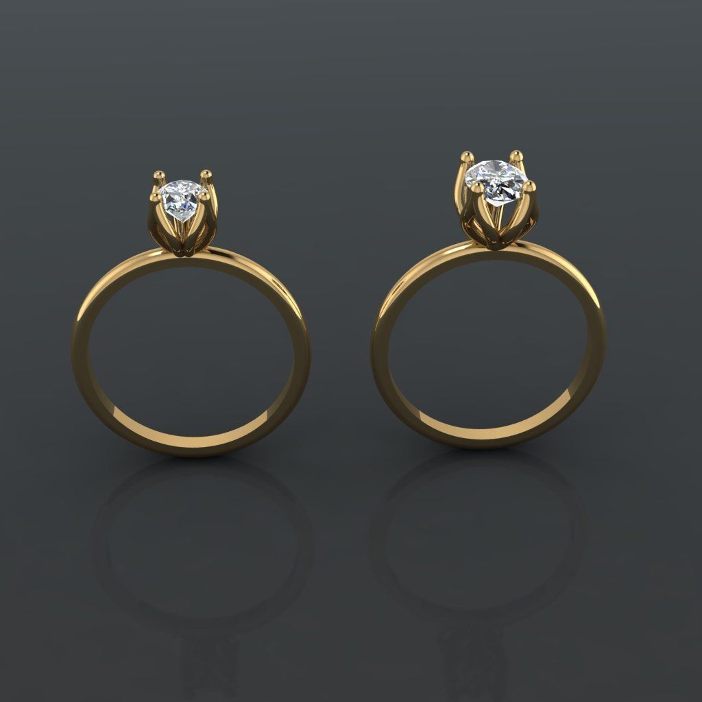 GC GOLD Y286- Diamond gold Ring 3D print model_2