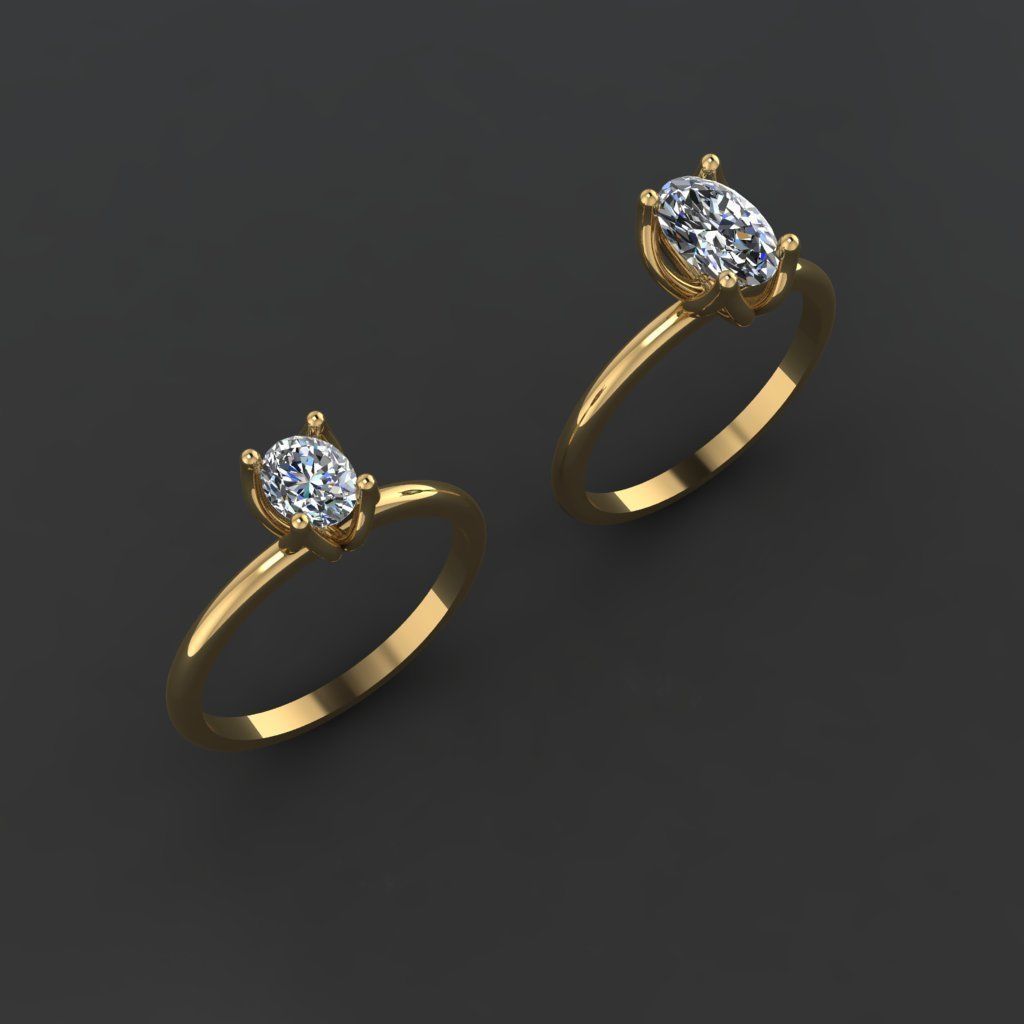 GC GOLD Y286- Diamond gold Ring 3D print model_1