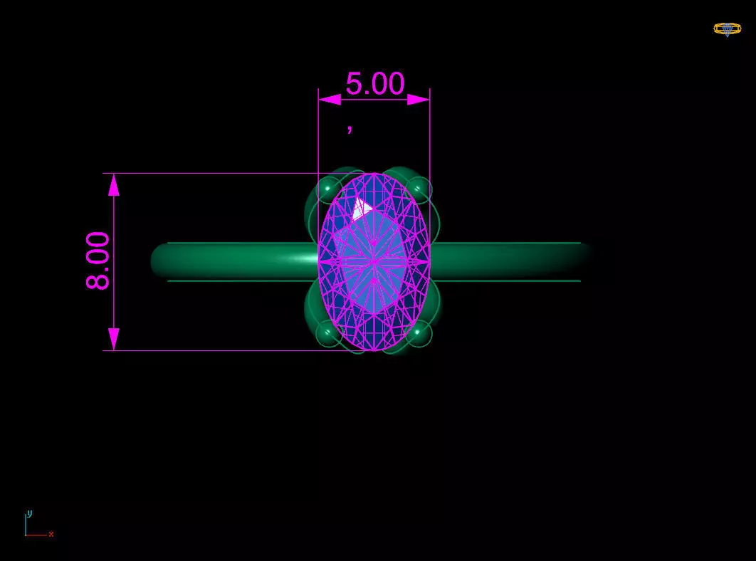 GC GOLD Y286- Diamond gold Ring 3D print model_0