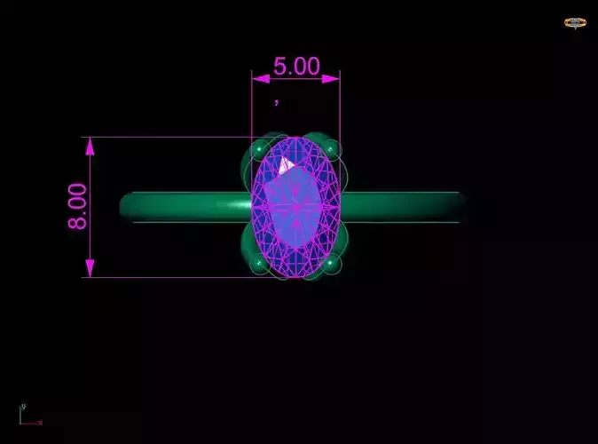 GC GOLD Y286- Diamond gold Ring 