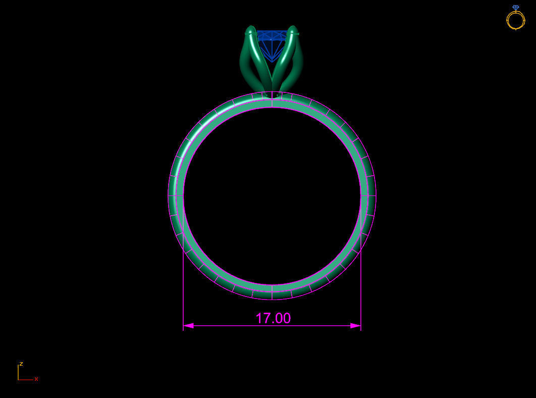 GC GOLD Y286- Diamond gold Ring 3D print model_3