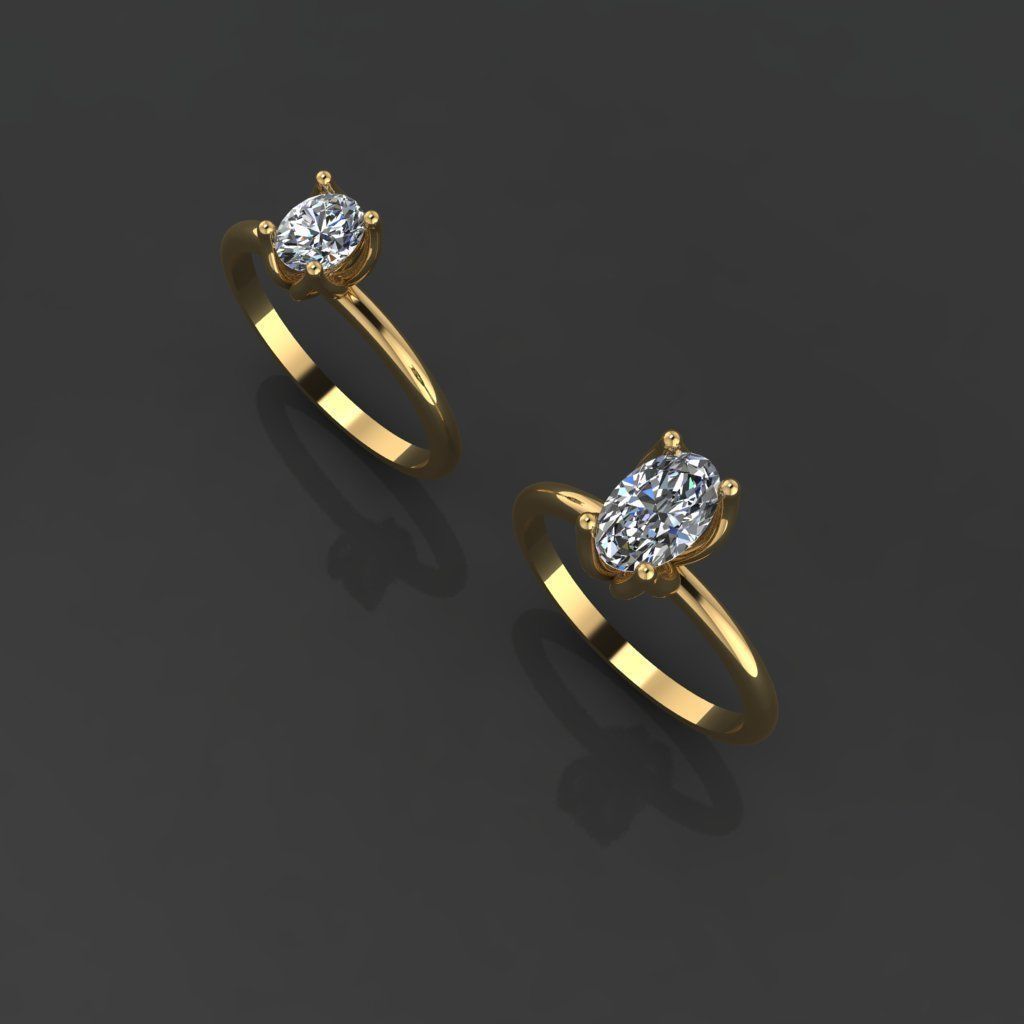 GC GOLD Y286- Diamond gold Ring 3D print model_6