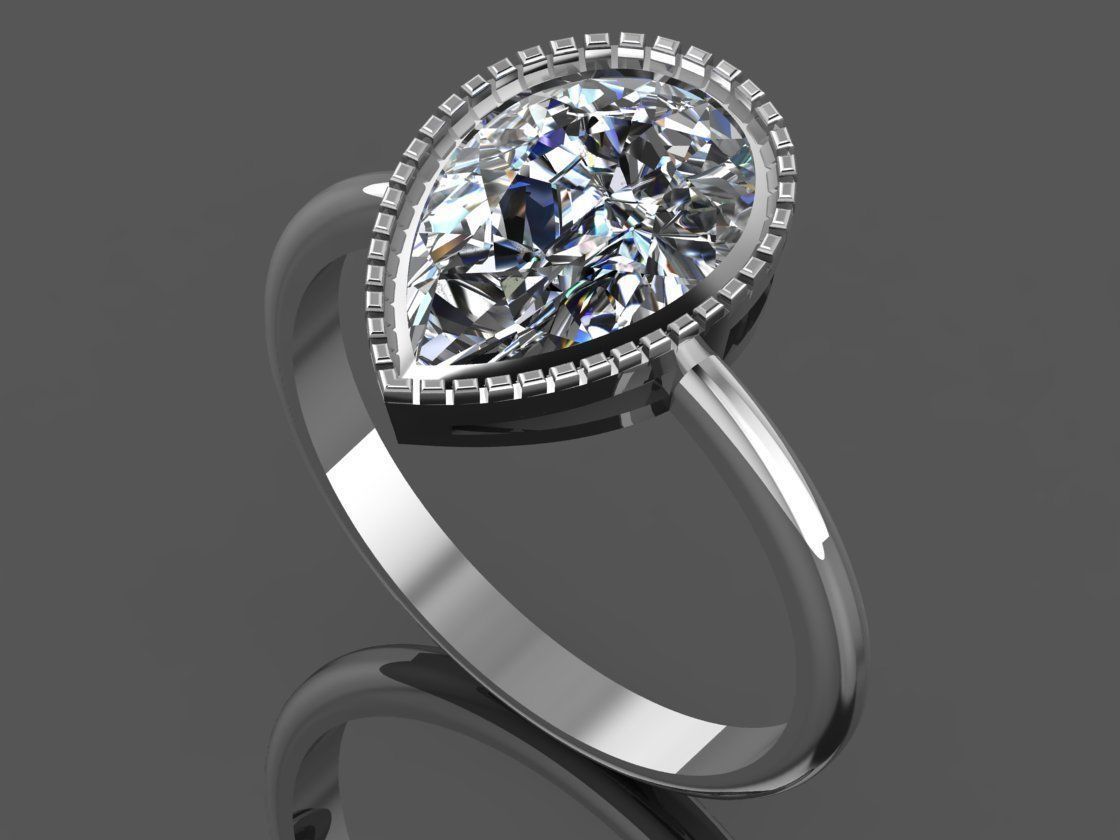 GC GOLD Y294- Diamond gold Ring 3D print model_5