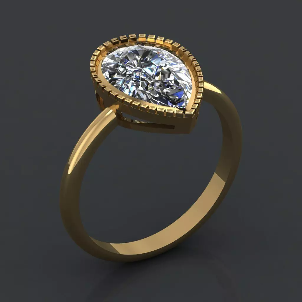 GC GOLD Y294- Diamond gold Ring 3D print model_0