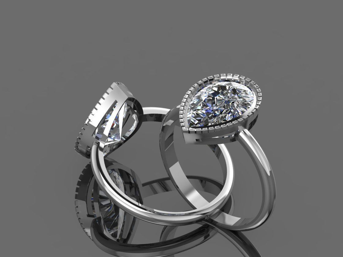 GC GOLD Y294- Diamond gold Ring 3D print model_7