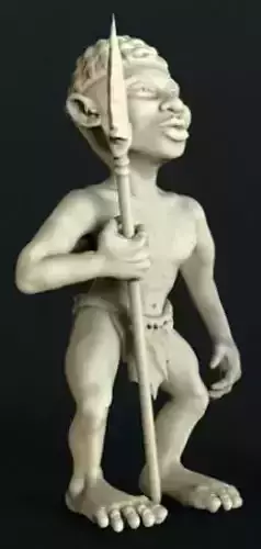 african warrior statue 3D print model