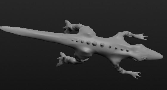 Fantasy Lizard 3D model_1
