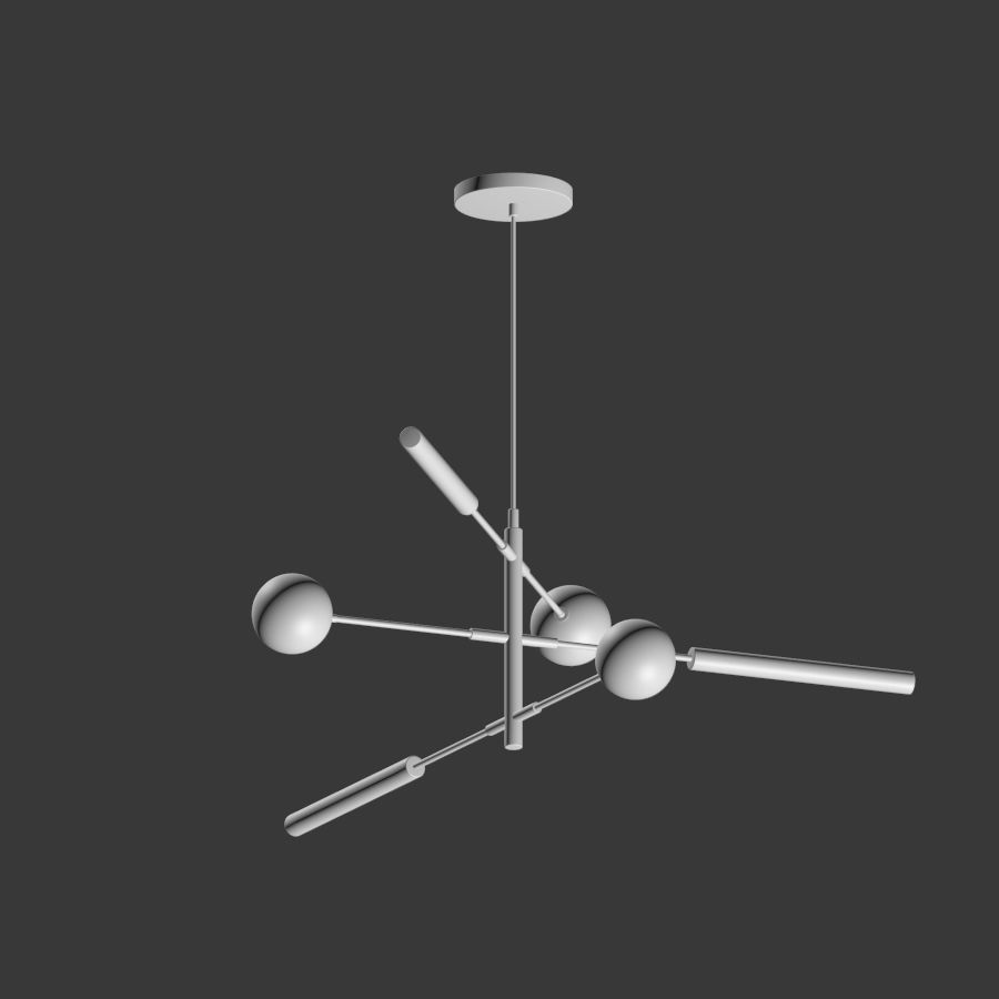 Runna Minimalist Channdelier Lampatron 3D model_3