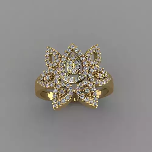 GC GOLD Y302- Diamond gold Ring 