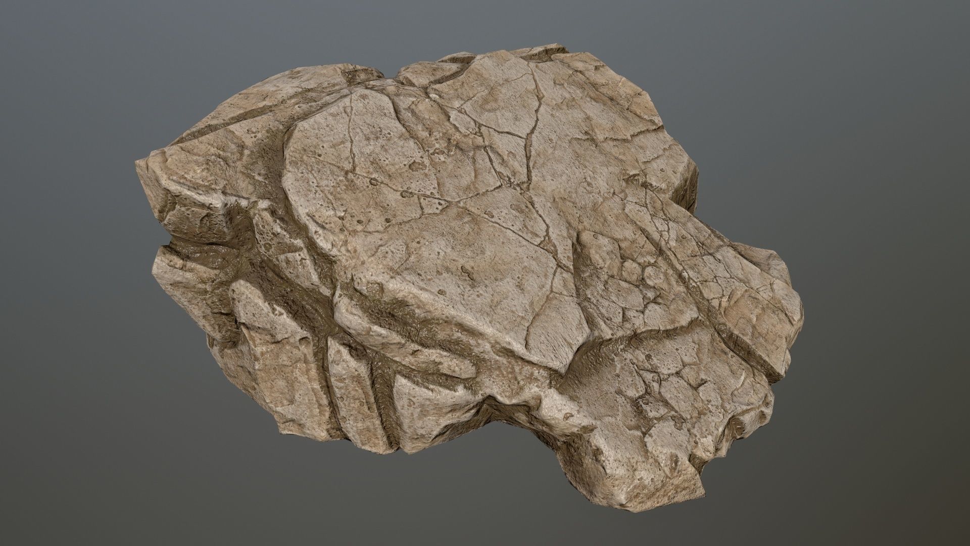 desert rocks Low-poly 3D model_5