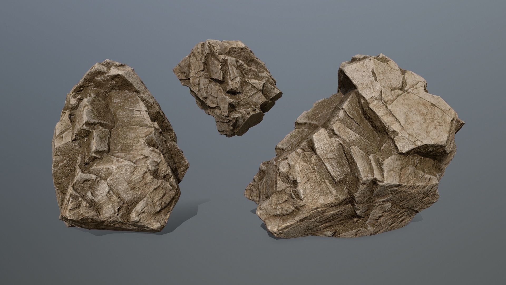 desert rocks Low-poly 3D model_11