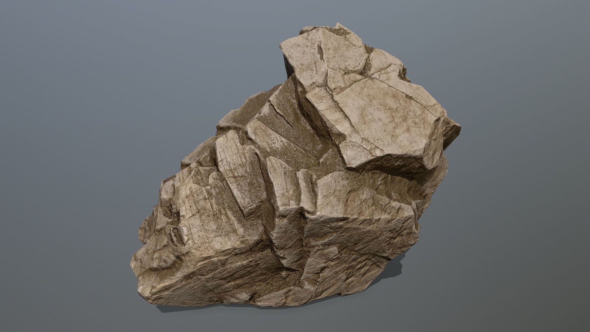 desert rocks Low-poly 3D model_2