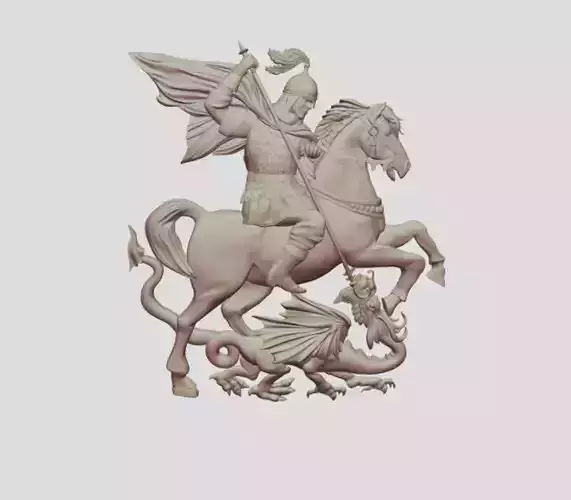 Warrior man on horseback 3D print model
