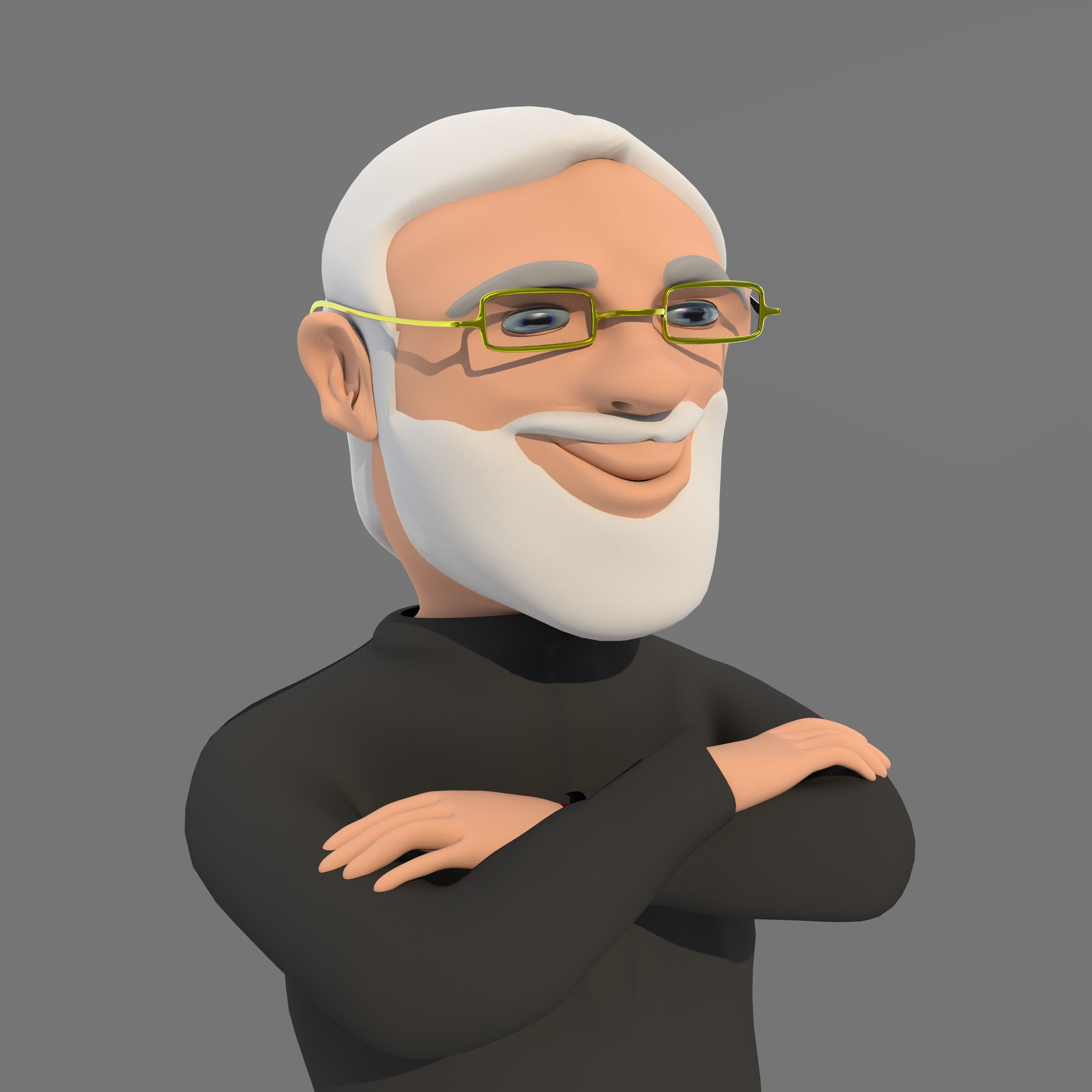 Narendra Modi 3D Character Low-poly 3D model_3