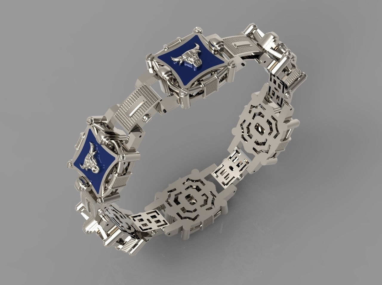 BRACELET BULL   SYMBOL  2021     N - 123 3D print model_2