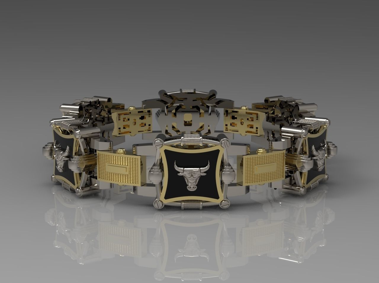 BRACELET BULL   SYMBOL  2021     N - 123 3D print model_4