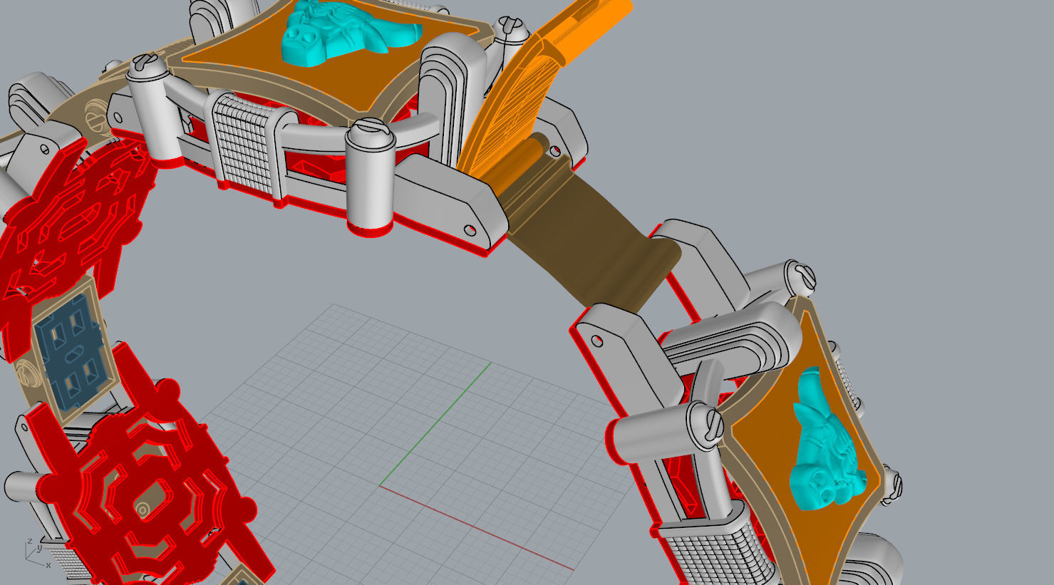 BRACELET BULL   SYMBOL  2021     N - 123 3D print model_14