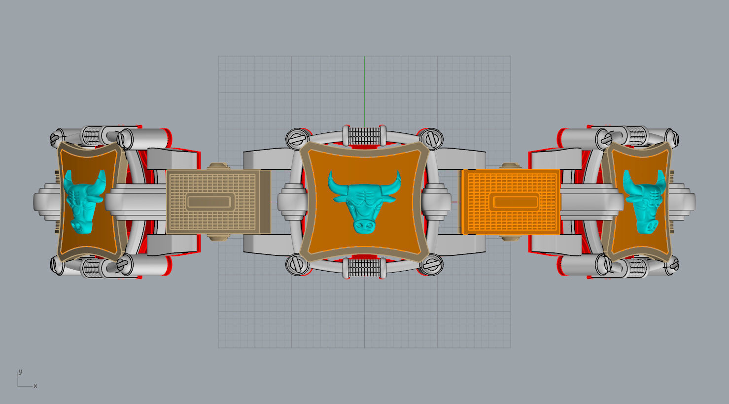 BRACELET BULL   SYMBOL  2021     N - 123 3D print model_9