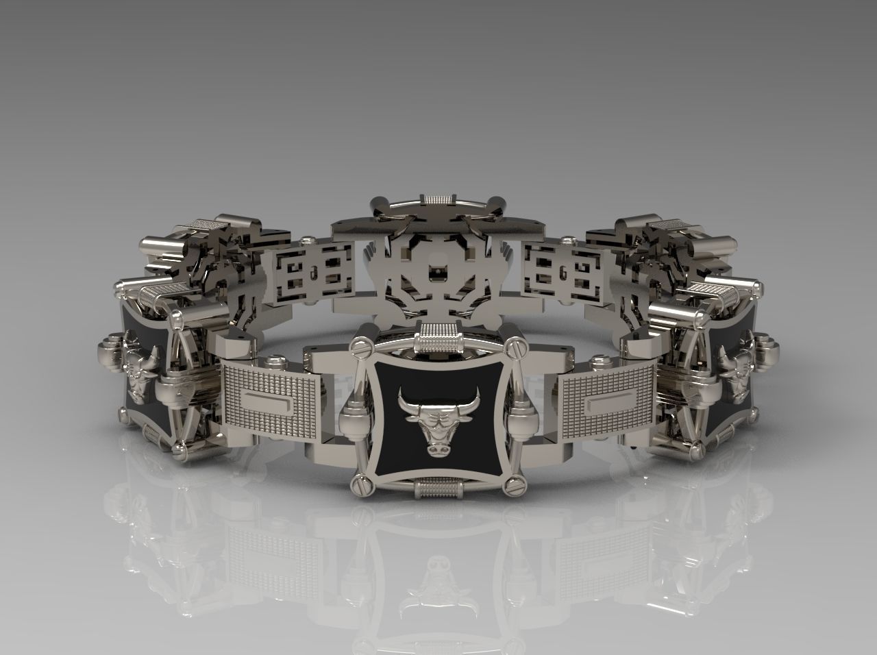 BRACELET BULL   SYMBOL  2021     N - 123 3D print model_1